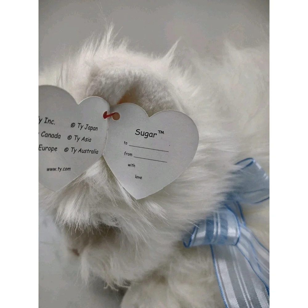 Ty Classic SUGAR White Persian Cat 12